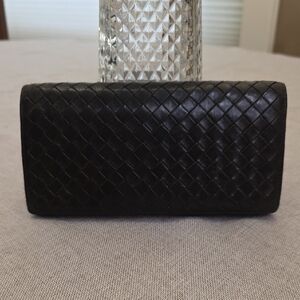 Bottega Leather Long Wallet
